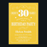 30th Birthday Invitation Yellow and White<br><div class="desc">30th Birthday Invitation Yellow and White Typography. Yellow and White Background. Adult Birthday. Male Men or Women Birthday. Kids Boy or Girl Lady Teen Teenage Bday Invite. 13th 15th 16th 18th 20th 21st 30th 40th 50th 60th 70th 80th 90th 100th. Any Age. For further customisation, please click the "Customise it"...</div>