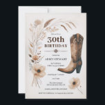 30th Birthday Invitations Rustic Cowgirl Floral<br><div class="desc">Celebrate the big 3-0 in style with these charming Rustic Cowgirl 30th Birthday Invitations. Perfect for a country western themed party, these digital invitations feature a lovely rustic floral design and cowboy boots, setting the tone for a fun and festive celebration. Whether you're planning a hoedown birthday bash or simply...</div>