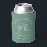 30th Birthday “Just a Tini Bit Older” Martini Can Cooler<br><div class="desc">Celebrate turning 30 with humor and style. This minimalist birthday can cooler features hand-drawn martini glasses and playful typography reading “Just a tini bit older, ” personalized with a name and milestone age. The cheerful sage green background gives it a modern, elevated feel—perfect for cocktail-themed birthday parties, girls’ nights, or...</div>