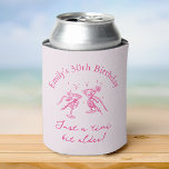 30th Birthday “Just a Tini Bit Older” Martini Can Cooler<br><div class="desc">Celebrate turning 30 with humor and style. This minimalist birthday can cooler features hand-drawn martini glasses and playful typography reading “Just a tini bit older, ” personalized with a name and milestone age. The cheerful pink background gives it a modern, elevated feel—perfect for cocktail-themed birthday parties, girls’ nights, or destination...</div>