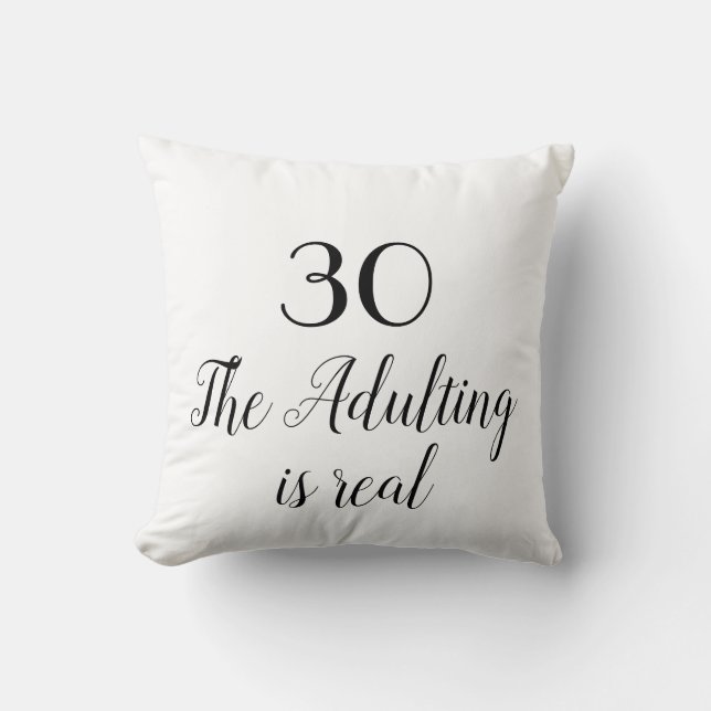 30th Birthday Keepsake Customisable Cushion (Front)