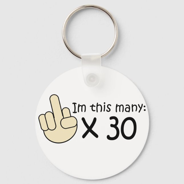 30th Birthday Key Ring (Front)