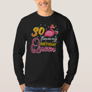 30th Birthday Ladies 30 Years Flamazing Flamingo   T-Shirt