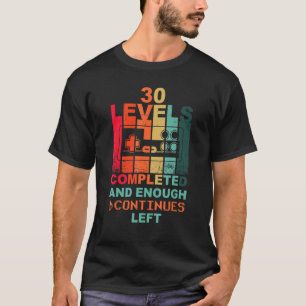 30th Birthday Level 30 Gamepad Retro Gamer T-Shirt