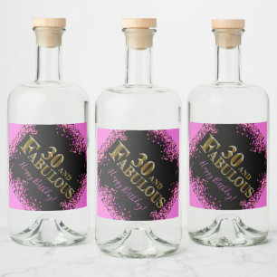 30th Birthday Liquor Bottle Label