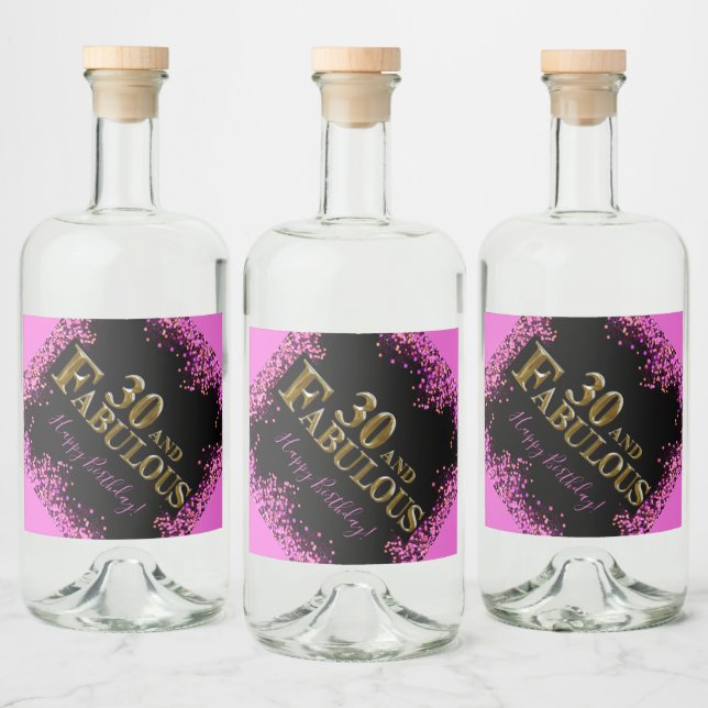 30th Birthday  Liquor Bottle Label (Bottles)