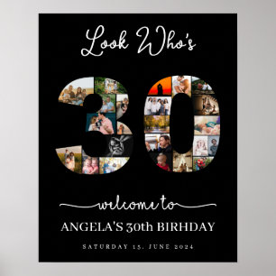 30th birthday look who's 30 years old photos poster