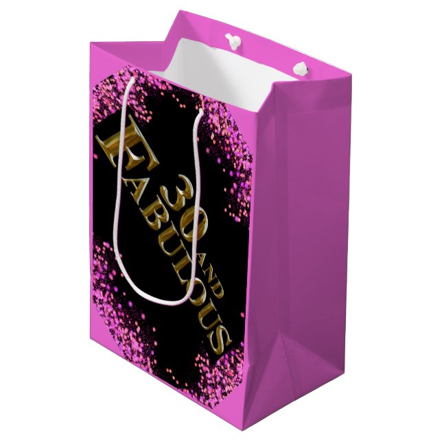 30th Birthday  Medium Gift Bag (Front Angled)
