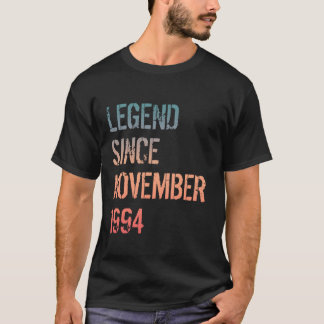 30th Birthday Men Women Legend Born November 1994 T-Shirt
