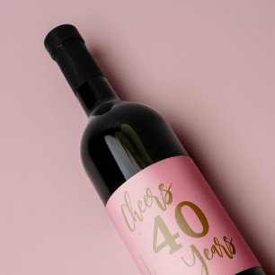 30th birthday name personalised cheers to years wine label