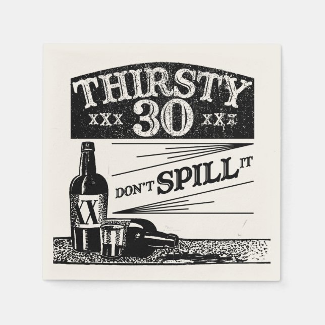 30th Birthday Napkins (Front)