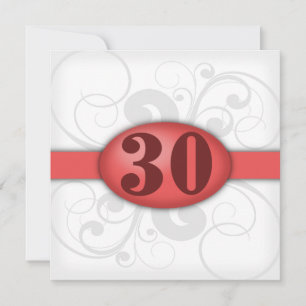 30th Birthday Or Anniversary Card