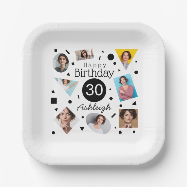 30th Birthday Paper Party Plate (Front)