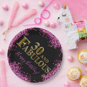 30th Birthday  Paper Plate
