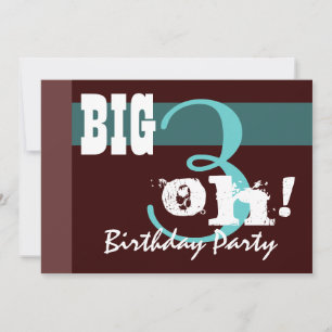 30th Birthday Party - Aqua Chocolate Template