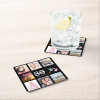 30th birthday party black photo collage name