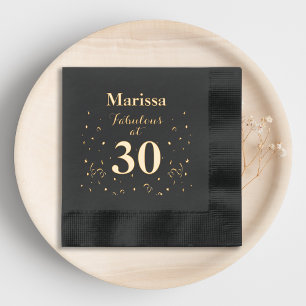 30th Birthday Party Fabulous at 30 Foil Napkins