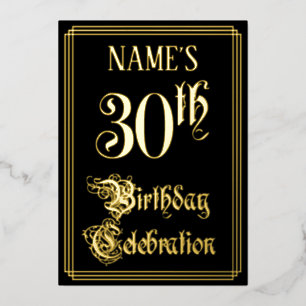 30th Birthday Party — Fancy Script & Custom Name