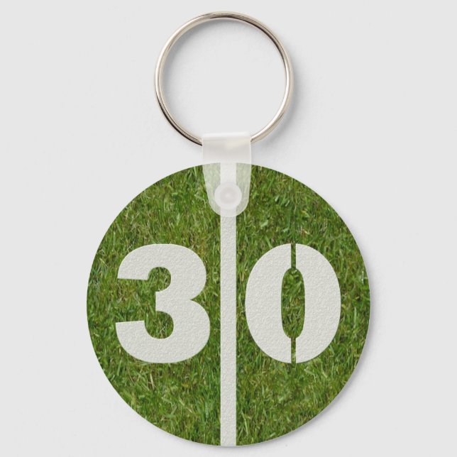 30th Birthday Party Favour Key Ring (Front)