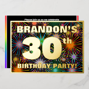 30th Birthday Party — Fun, Colourful Fireworks Loo