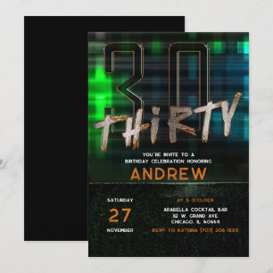 30th Birthday Party Ideas for Guys Invitation