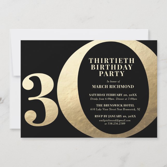 30th Birthday Party Invitation (Front)