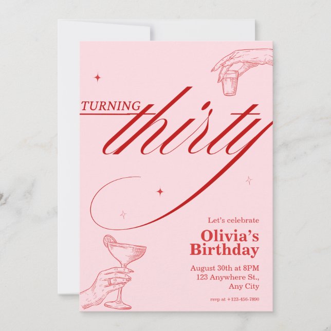 30th Birthday Party Invitation (Front)