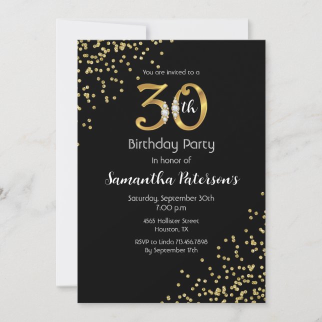 30th Birthday Party Invitation (Front)