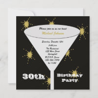 30th Birthday Party Invitation Gold 30th Toast