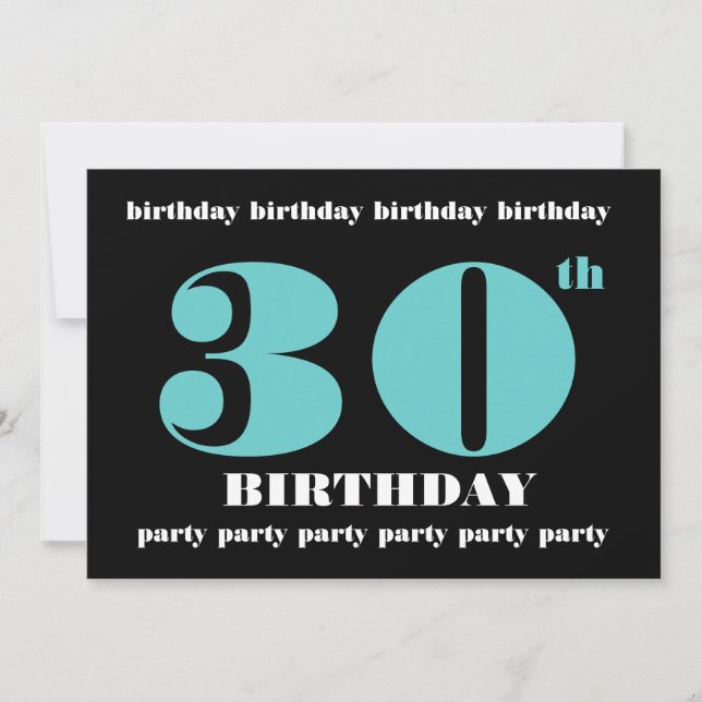 30th Birthday Party Invitation Template (Front)