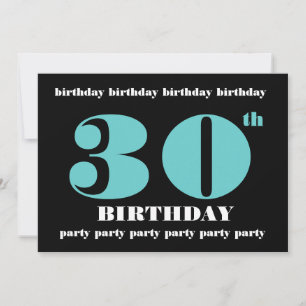 30th Birthday Party Invitation Template