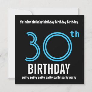 30th Birthday Party Invitation Template Pink Black