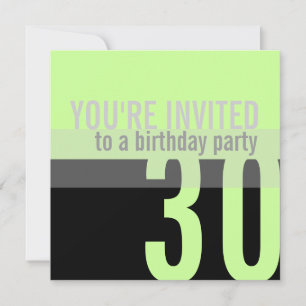 30th Birthday Party Invitations {Mint Green}
