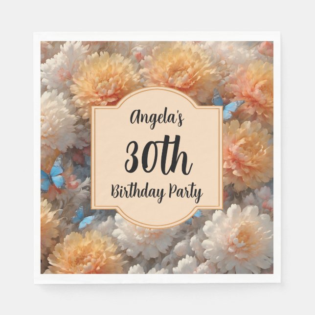 30th Birthday Party Napkin (Front)