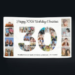 30th Birthday Party Number 30 Photo Collage Banner<br><div class="desc">Mark thirty years of wonderful memories and adventures with this captivating 30th Birthday Number Photo Collage. This customisable template is the perfect blend of creativity and sentiment, allowing you to create a truly memorable gift for your loved one's special day. Capture the essence of incredible years in a single masterpiece...</div>