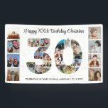 30th Birthday Party Number 30 Photo Collage Banner<br><div class="desc">Mark thirty years of wonderful memories and adventures with this captivating 30th Birthday Number Photo Collage. This customisable template is the perfect blend of creativity and sentiment, allowing you to create a truly memorable gift for your loved one's special day. Capture the essence of incredible years in a single masterpiece...</div>