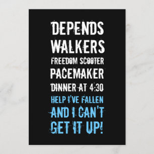 30th Birthday Party Old Man's Invitation