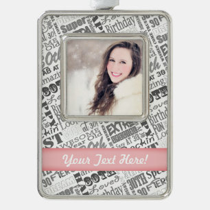 30th Birthday Party Personalised Gifts Silver Plated Framed Ornament