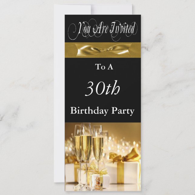 30th Birthday Party Personalised Invitation (Front)