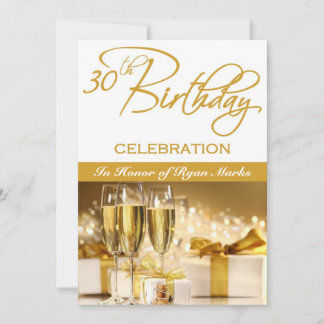 30th Birthday Party Personalised Invitation