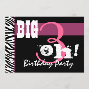30th Birthday Party - Pink Zebra Template