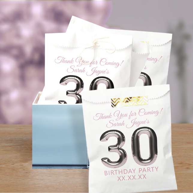 30th Birthday Party Thank You Favour Bags (Being 30 is the best. Here's your favor bags for your party guests)