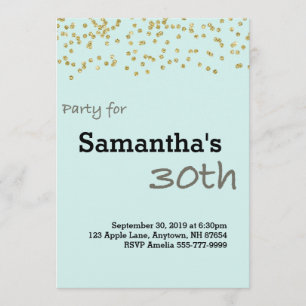 30th Birthday Personalised in Pastel Colours Invitation