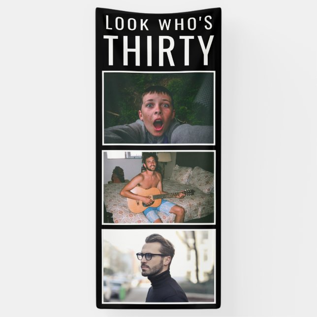 30th Birthday Photo Banner (Vertical)