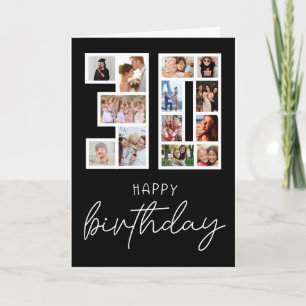 30th Birthday Photo Collage Greeting Card