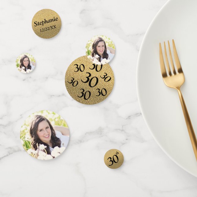 30th Birthday Photo Confetti (Group)