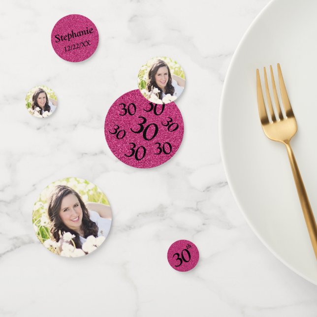 30th Birthday Photo Confetti (Group)