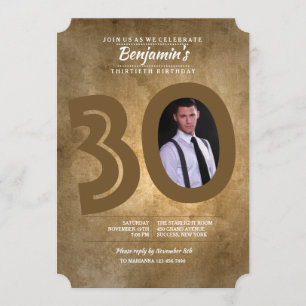 30th Birthday Photo Invitation