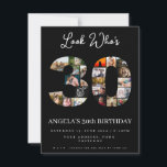 30th birthday photo montage event party  invitation<br><div class="desc">Invite loved ones to celebrate a special milestone with our 30th Birthday Photo Collage Invitation from The Arty Apples. Perfect for a grandmother,  grandfather,  husband,  wife,  or any special person's milestone birthday,  this invitation features a beautiful collage of cherished photos on a stunning black background.</div>