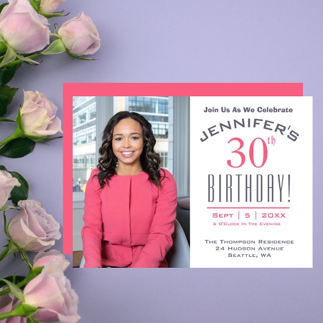 30th Birthday - Photo Party Invitation (30th Birthday - Photo Party Invitation)